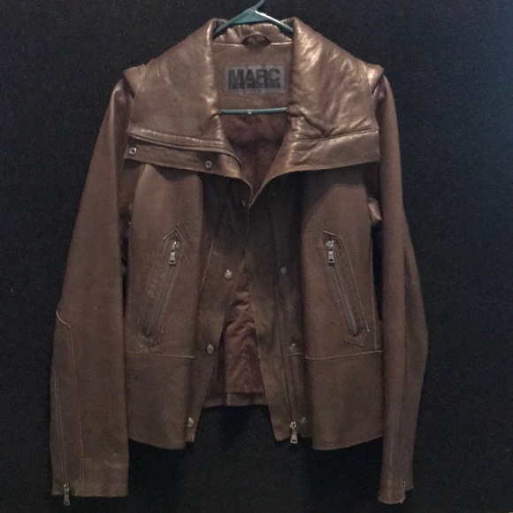 New , Marc New York,  Brown,  Medium Women`s Leather Jacket. Luxury apparel line - Picture 14 of 15